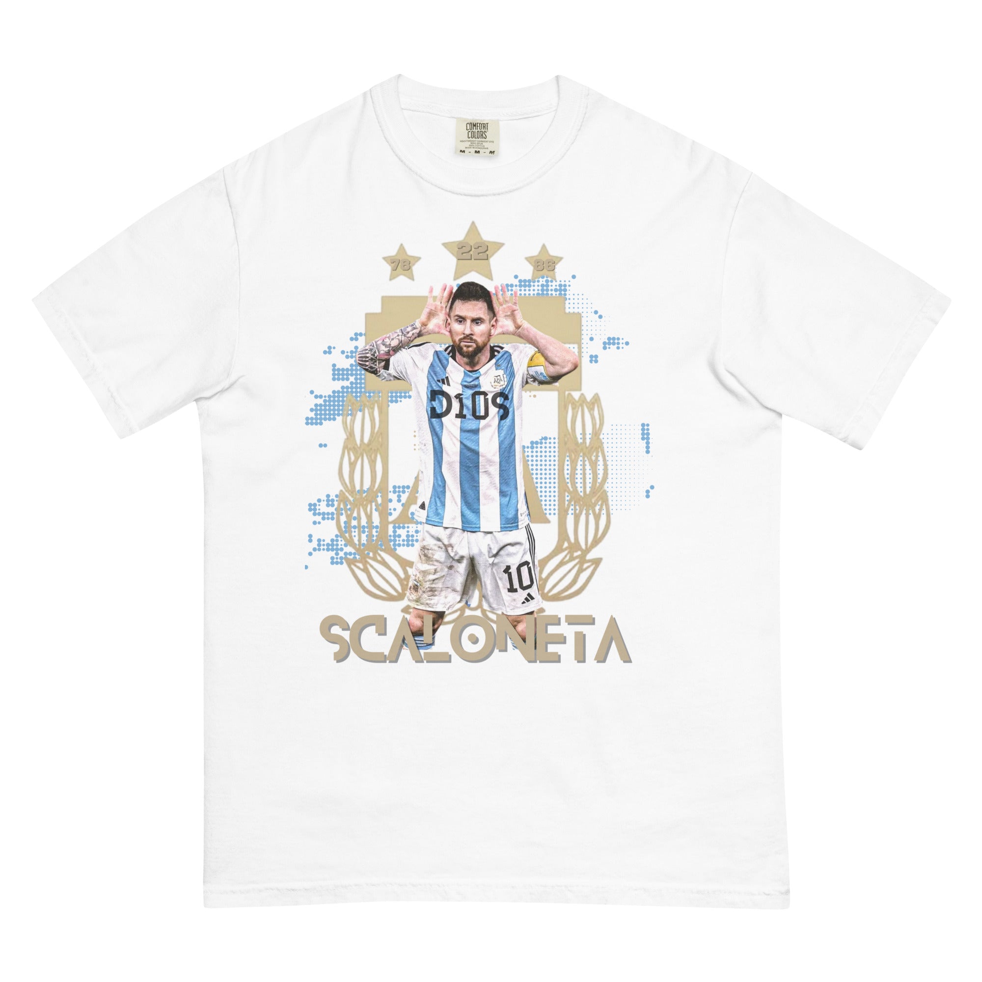 Argentina Messi 10 Graphic T-Shirt - White